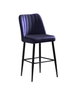 Hanah Home Vento Sax Blue Juego de Taburetes de Bar (2 Piezas) Color Azul y Negro Con Patas Metálicas 130cm
